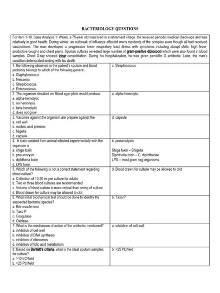 Bacteriology Questions and Answers PDF: Expert Answers for Students