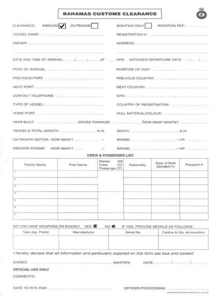 Bahamas Customs Duty Free List PDF: Know What’s Exempt