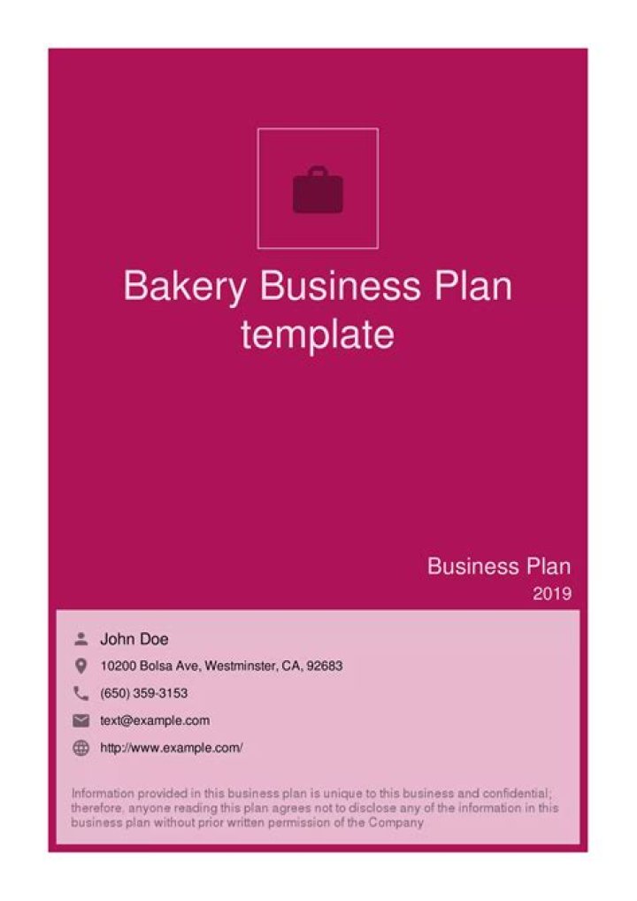 Bakery Business Plan Example PDF: Step-by-Step Guide