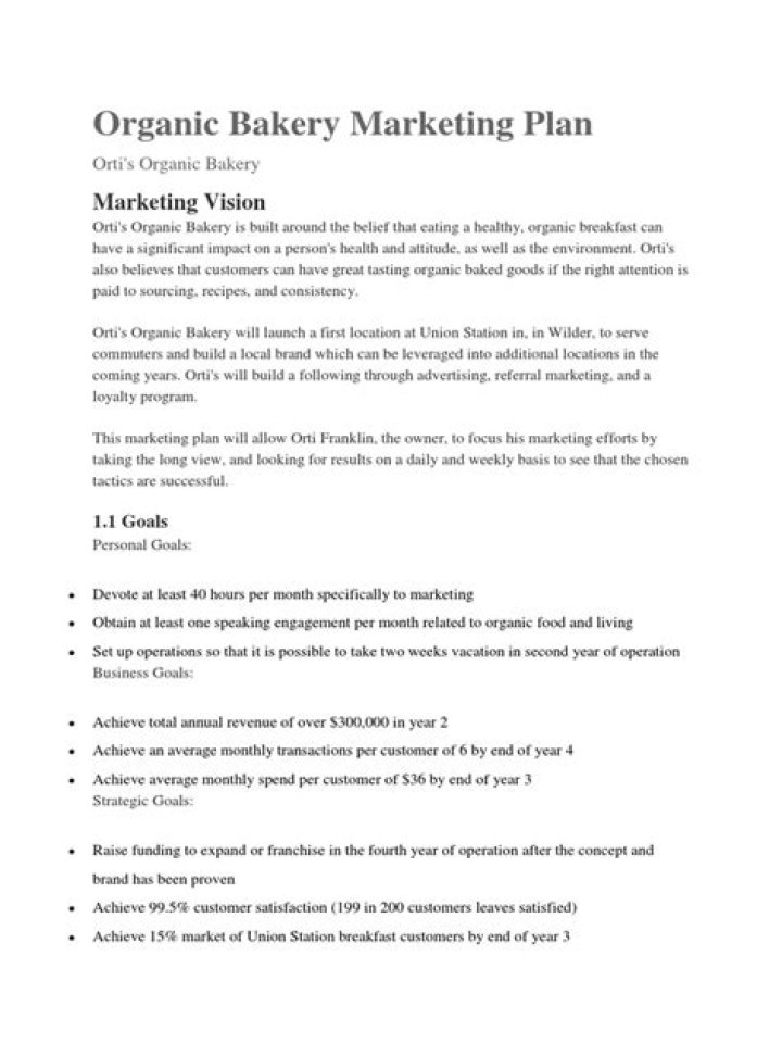 Bakery Marketing Plan PDF: Boost Sales & Attract Local Customers