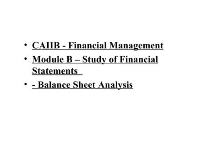 Master Balance Sheet Management with Caiib PDF Guide