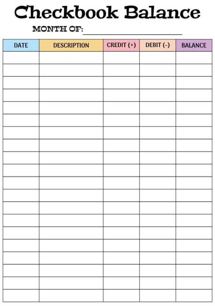 Master Balancing Your Checkbook with Free PDF Worksheet