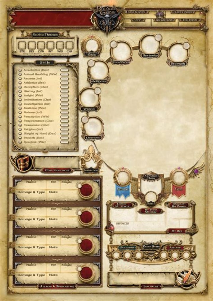 Baldur's Gate 3 Character Sheet PDF: Complete Player Guide