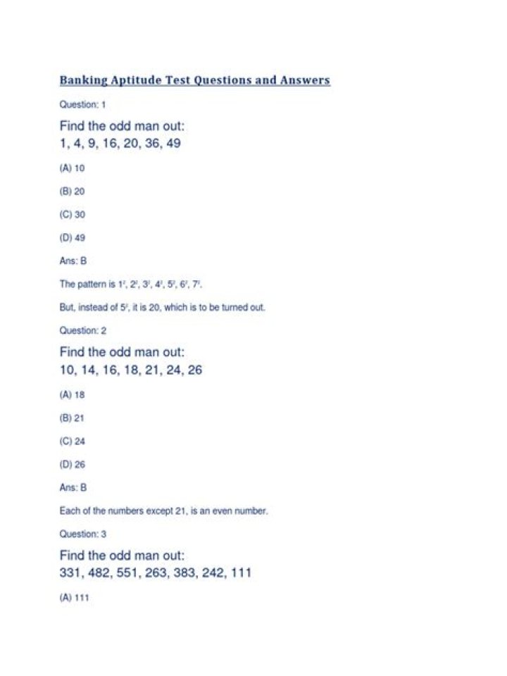 Bank Aptitude Questions and Answers PDF for Job Success