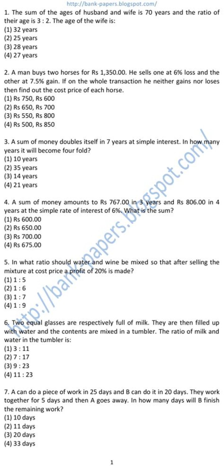 Bank Aptitude Test Questions and Answers PDF: Full Practice Guide