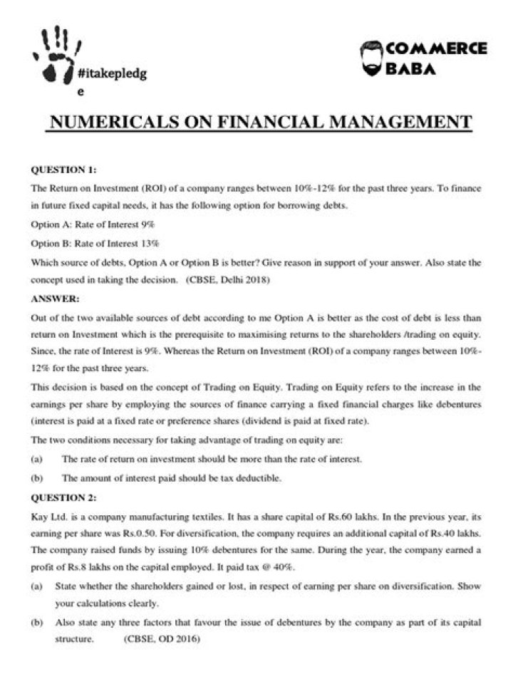 Bank Financial Management Numericals: Expert PDF Guide