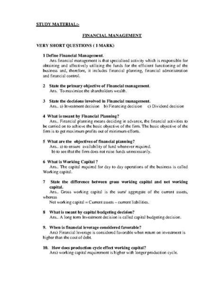 Bank Financial Management Questions and Answers PDF: Expert Guide