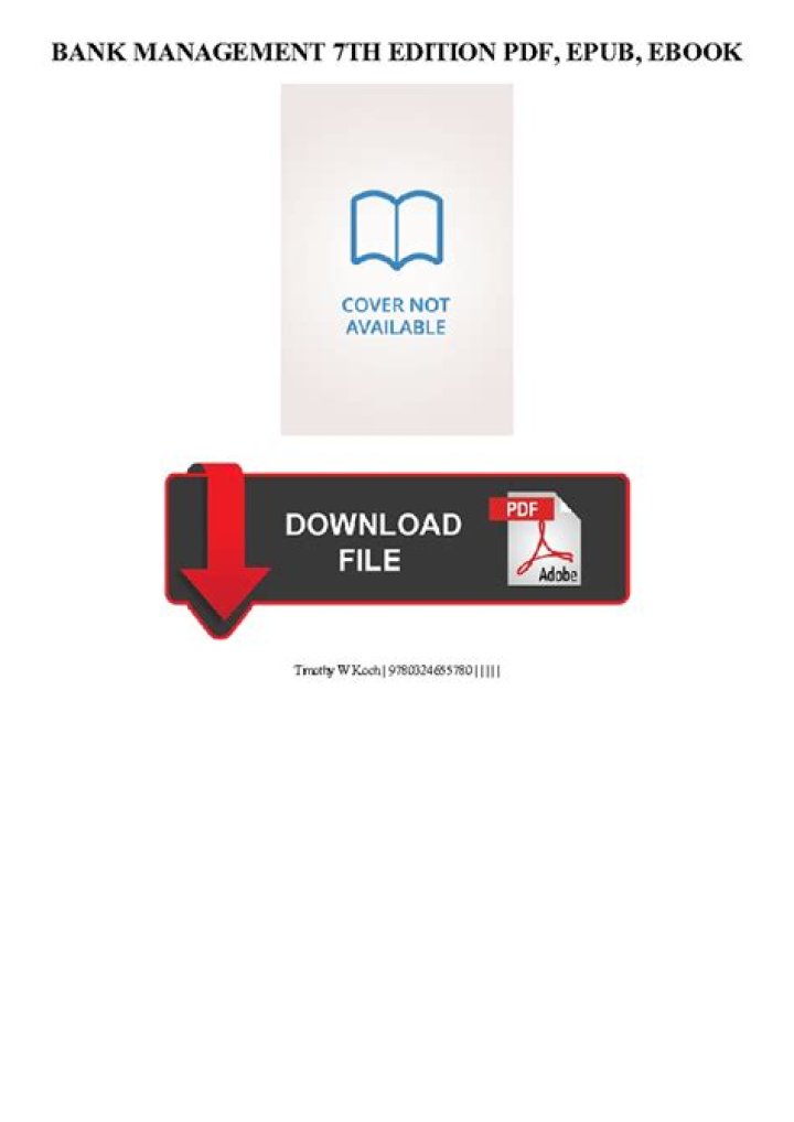 Bank Management 7th Edition PDF: Complete Study Guide & Key Concepts