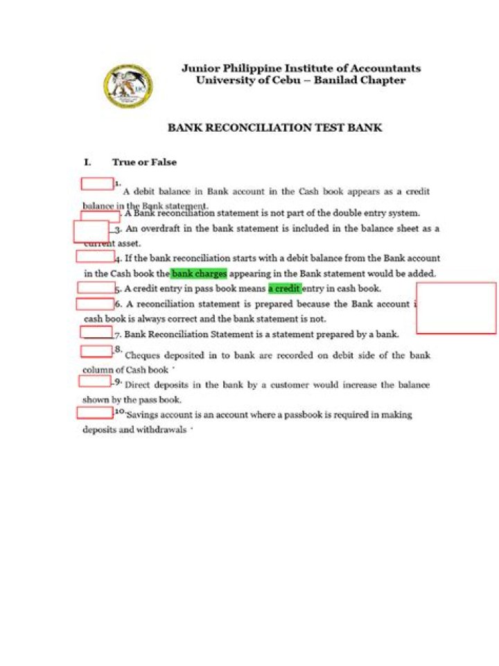 Bank Reconciliation Test Bank PDF: Practice & Preparation Guide