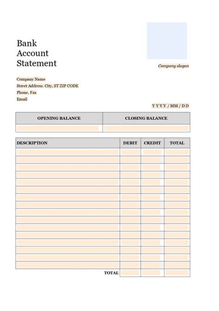 Free Bank Statement Worksheet PDF for Easy Financial Tracking