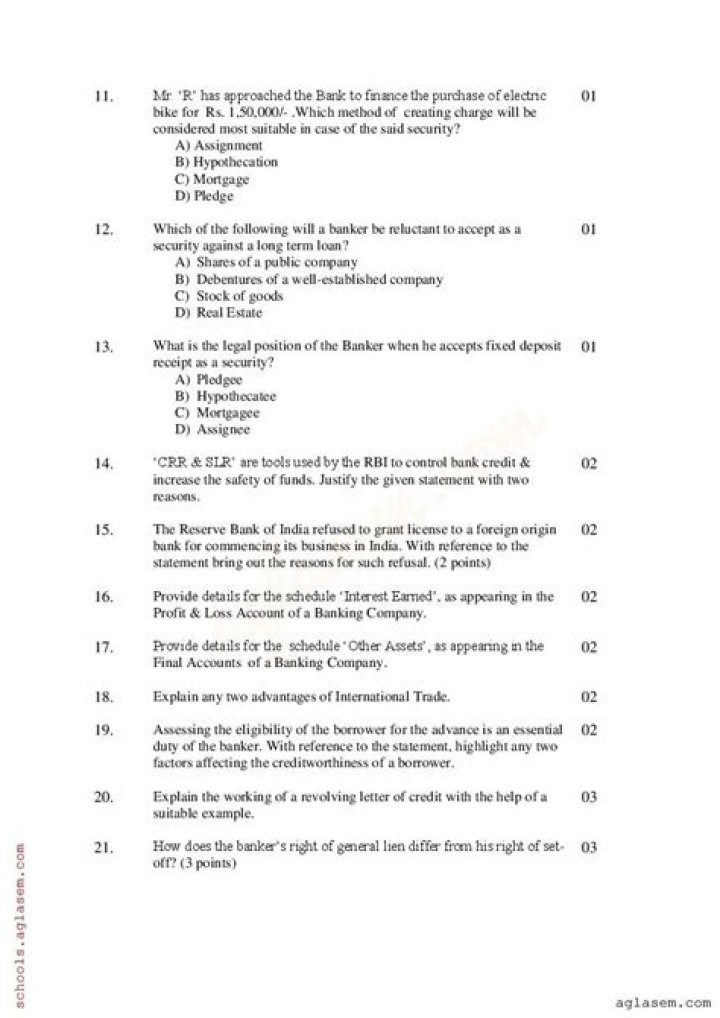 Banking Model Question Paper PDF: Solve & Master Banking Exams