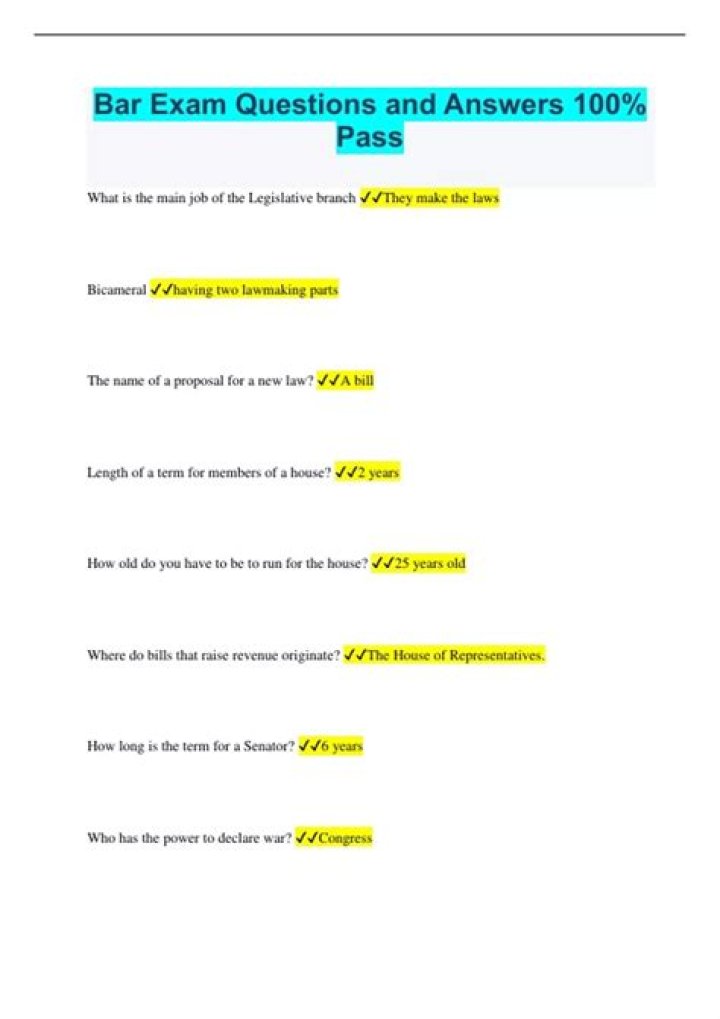 Bar Exam Example Questions PDF – Practice Under Exam Conditions