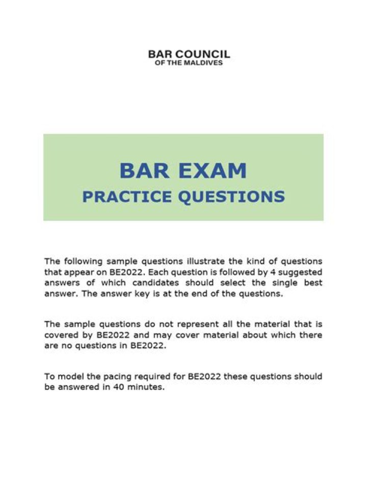 Bar Exam Questions and Answers PDF – Free Study Resource