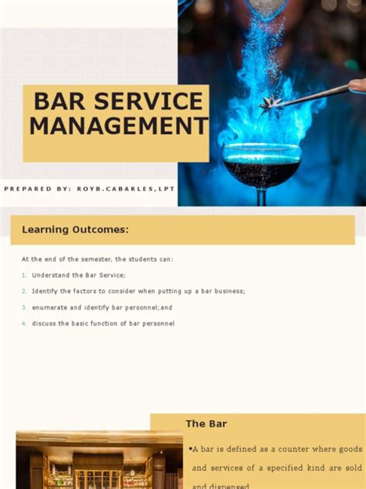 Bar Service Management PDF Guide: Optimize Your Bar Operations