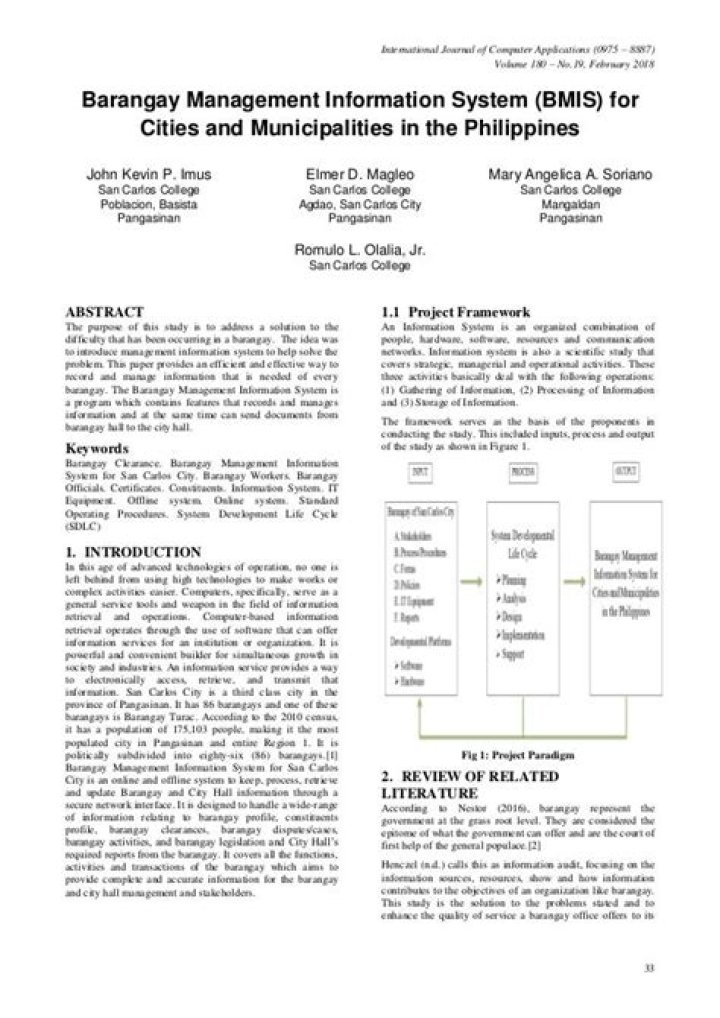 Barangay Management Information System Thesis PDF: Guide to Implementation & Research