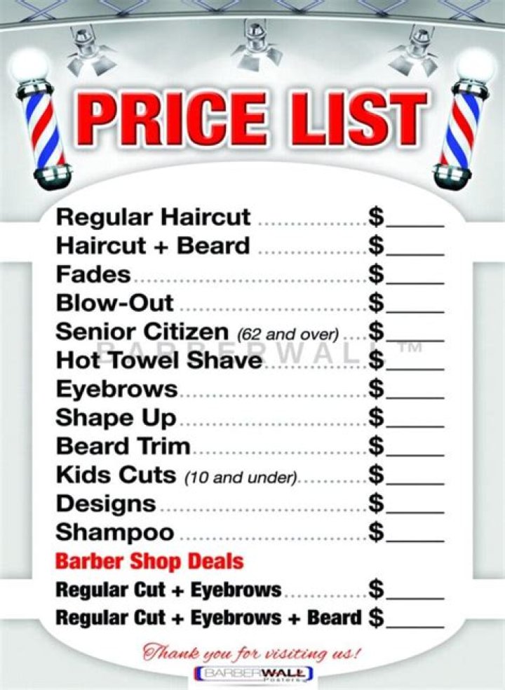 Barber Shop Price List PDF – Affordable Cuts & Services