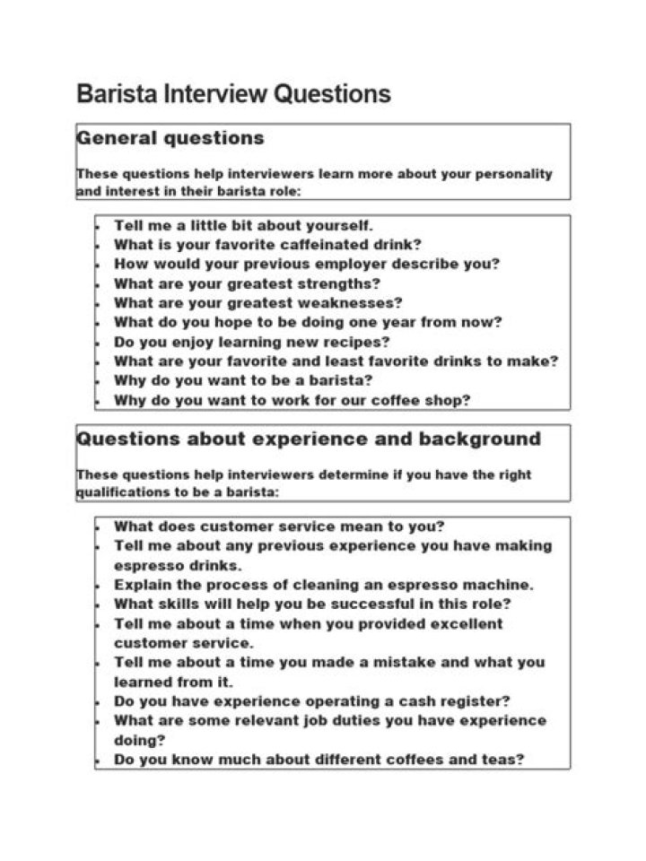 Barista Interview Questions PDF: Master Your Next Job Interview