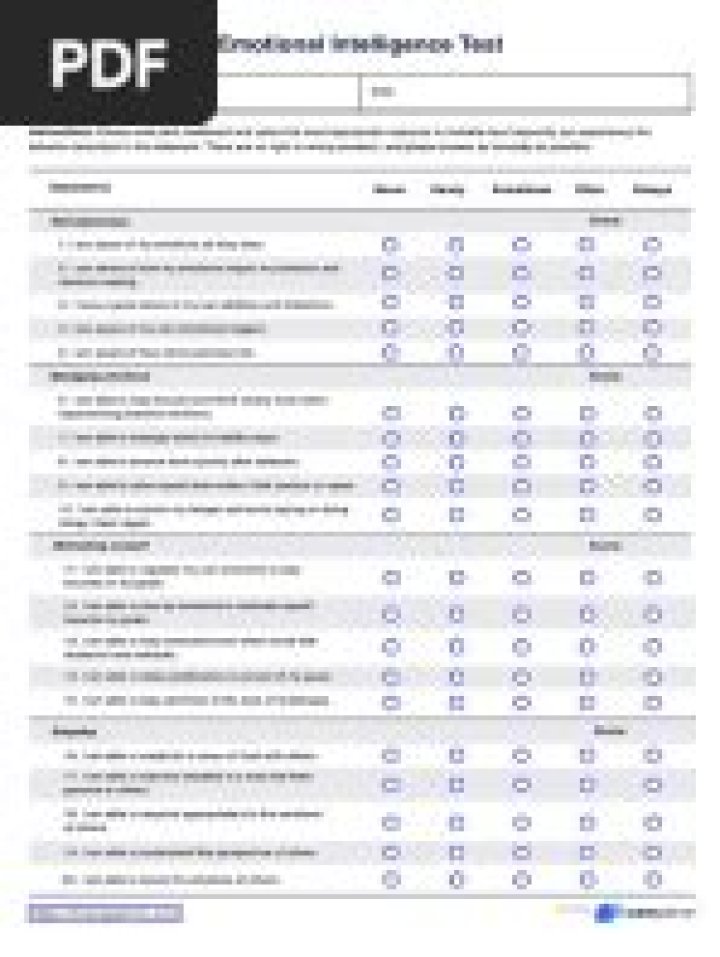 Baron Eq Test PDF: Official Evaluation Form