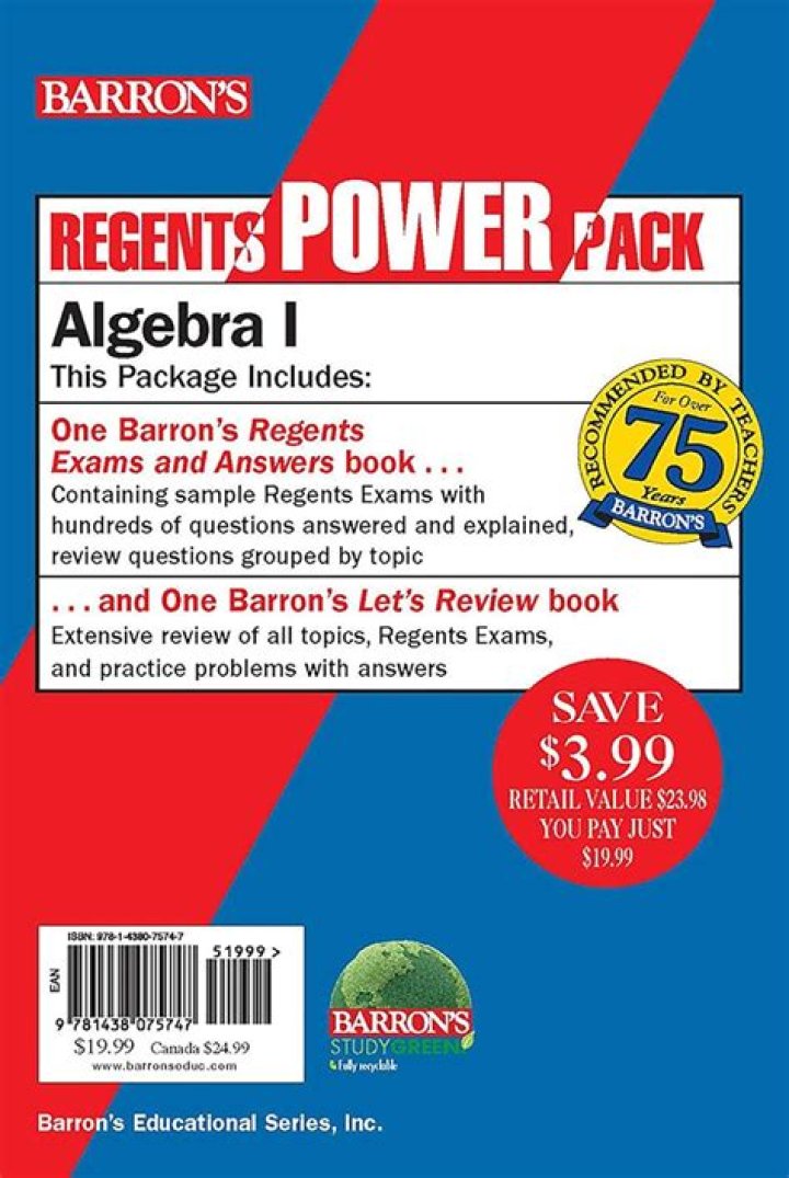 Barron's Regents Exams & Algebra 1 Answers PDF – Complete Practice Solutions