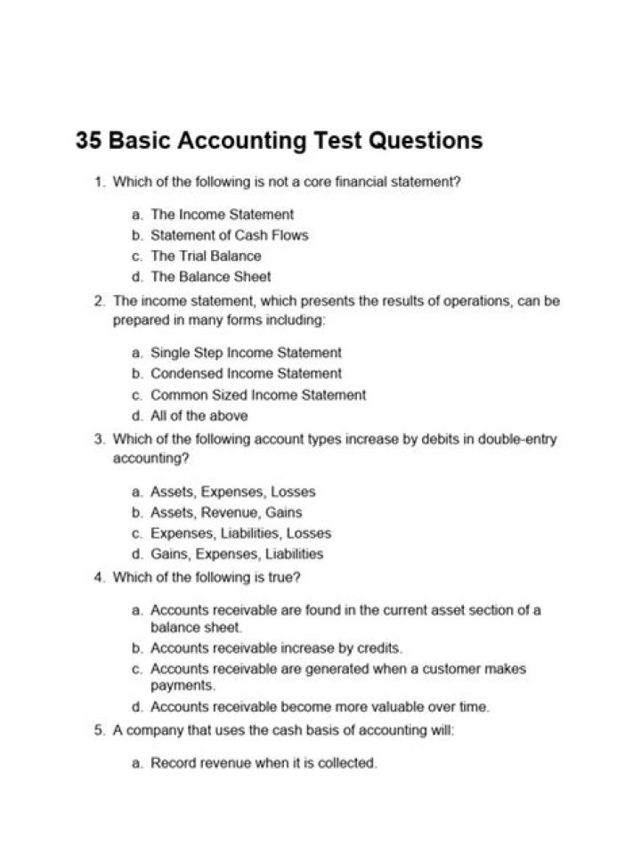Basic Accounting Questions & Answers PDF: Everything You Need to Know