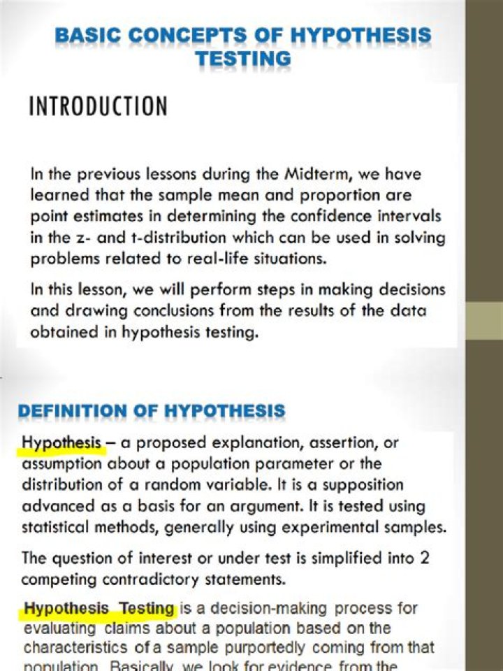 Basic Concepts of Hypothesis Testing: A Clear PDF Guide
