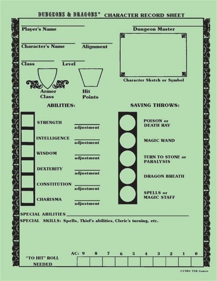 Download the Basic D&D Character Sheet PDF – Instant Printable