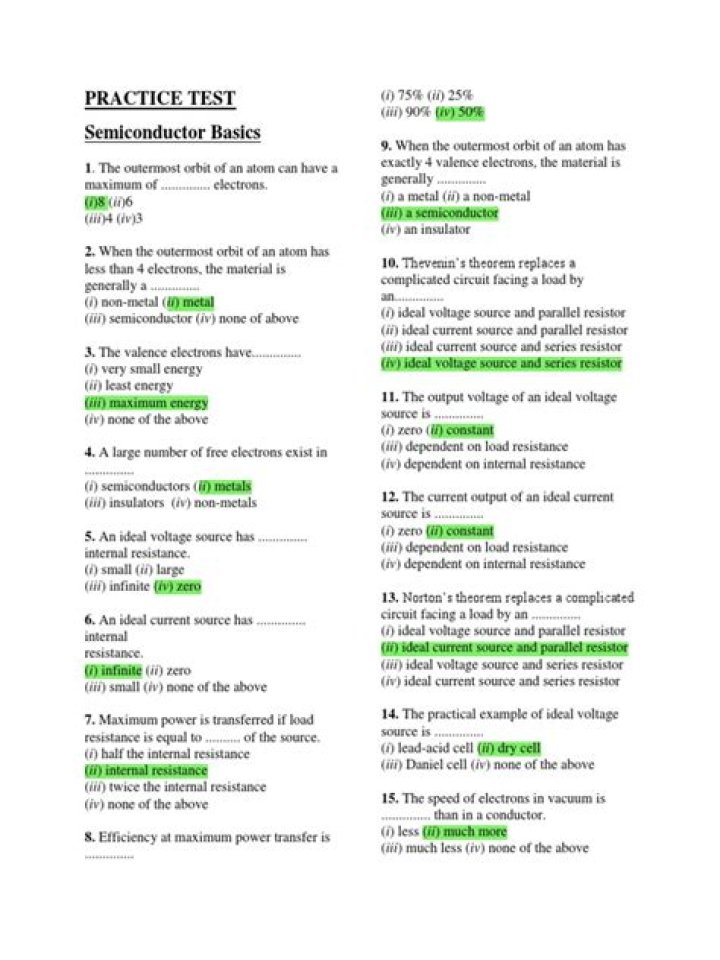 Basic Electronics Questions and Answers PDF: Perfect Study Guide