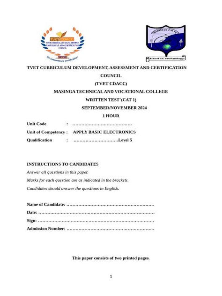Basic Electronics Test PDF: Essential Skills & Practice Tests