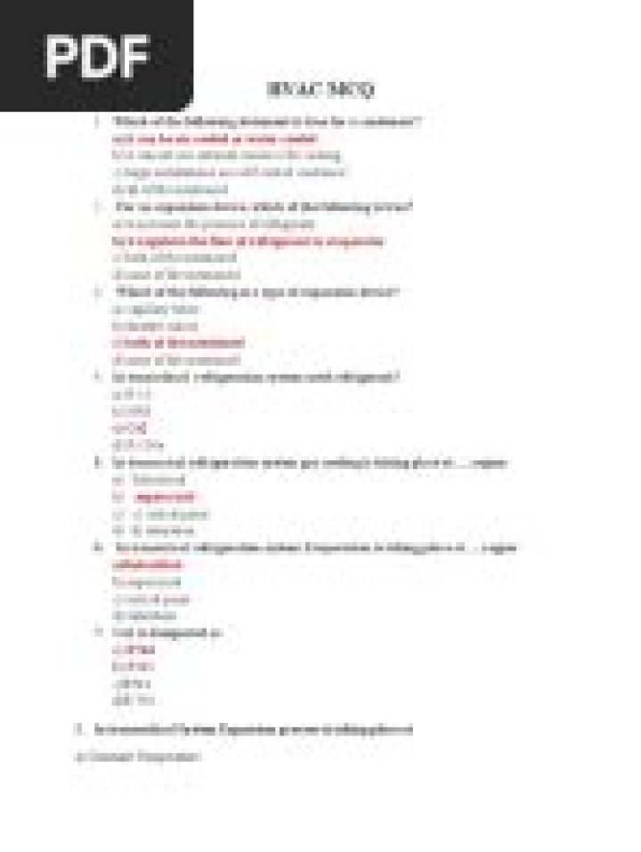Basic HVAC Questions and Answers PDF – Expert Guide