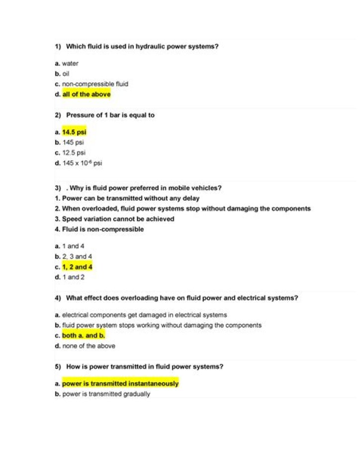 Basic Hydraulic Questions & Answers PDF: Instant Guidance