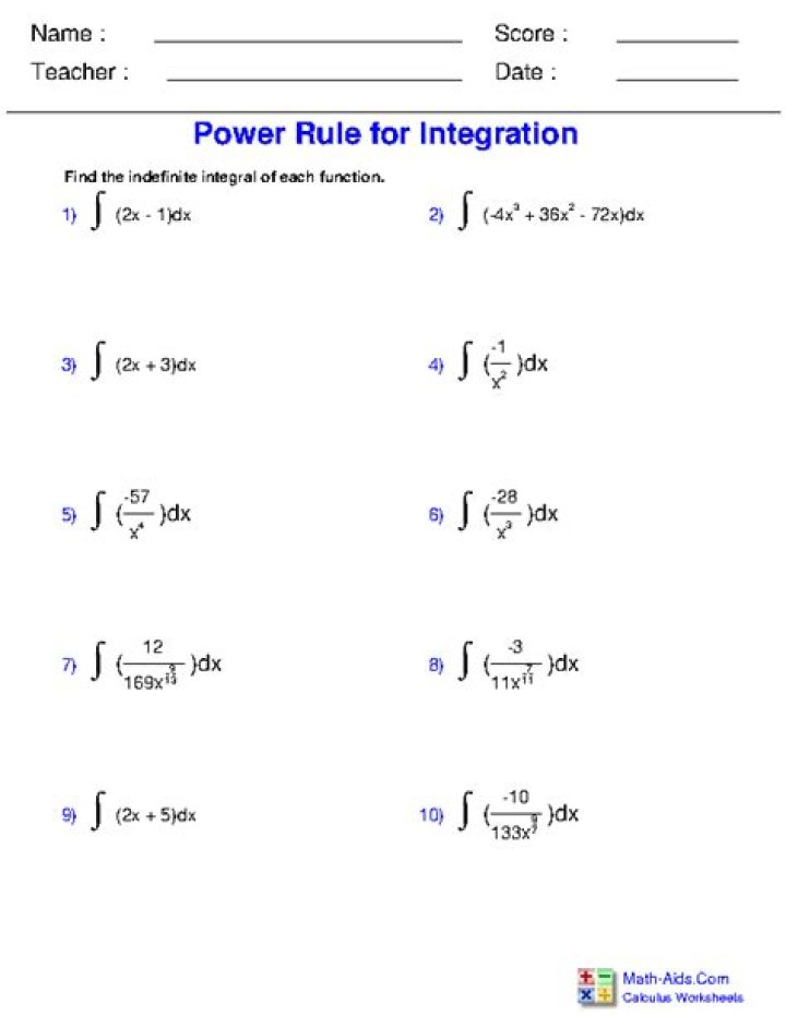 Basic Integration Worksheet PDF: Free Download for Smooth System Setup