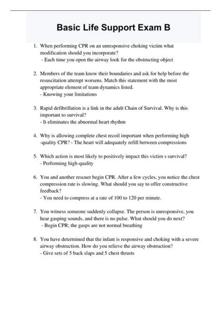 Basic Life Support Questions and Answers PDF: Essential Guide