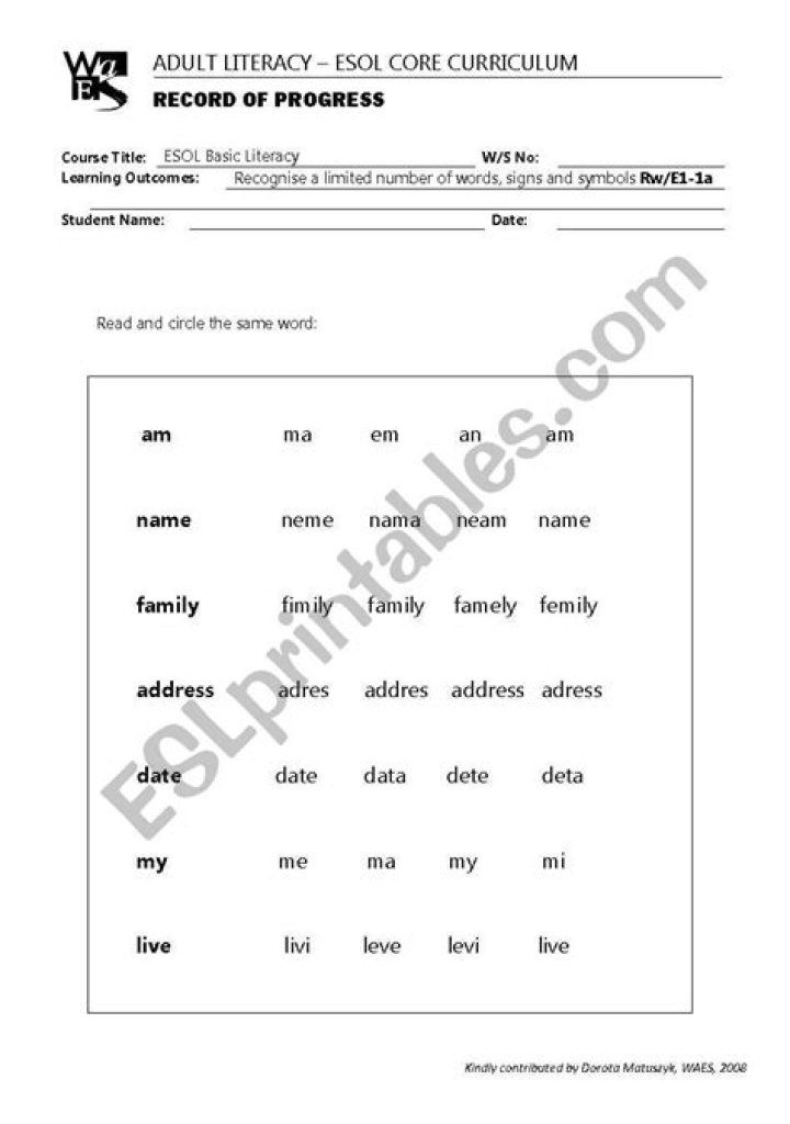 Free Basic Literacy Worksheets for Adults PDF – Improve Reading & Writing Skills