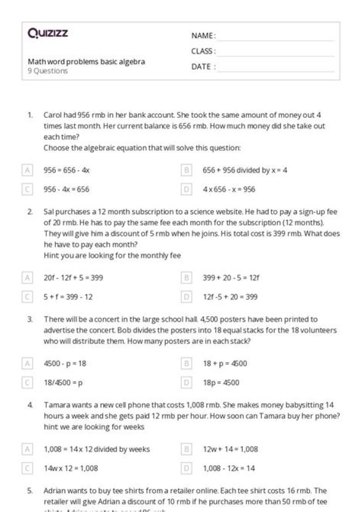 Basic Math Problems and Answers PDF – Easy Learning Resource