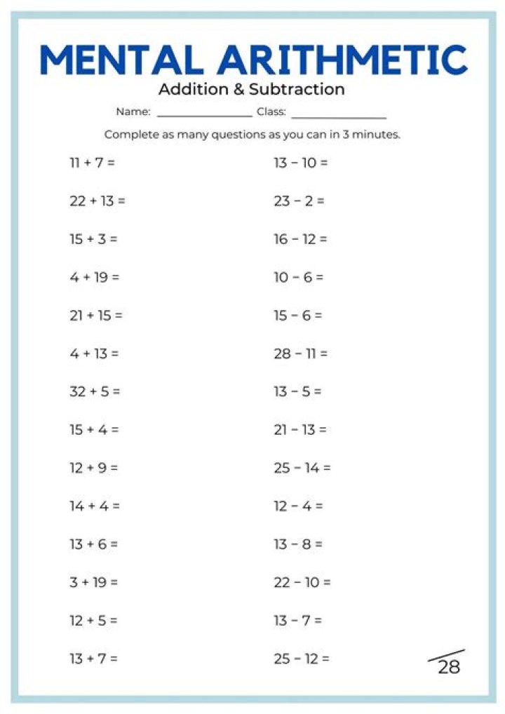 Basic Maths Test for Adults PDF: Quick & Accurate Assessment