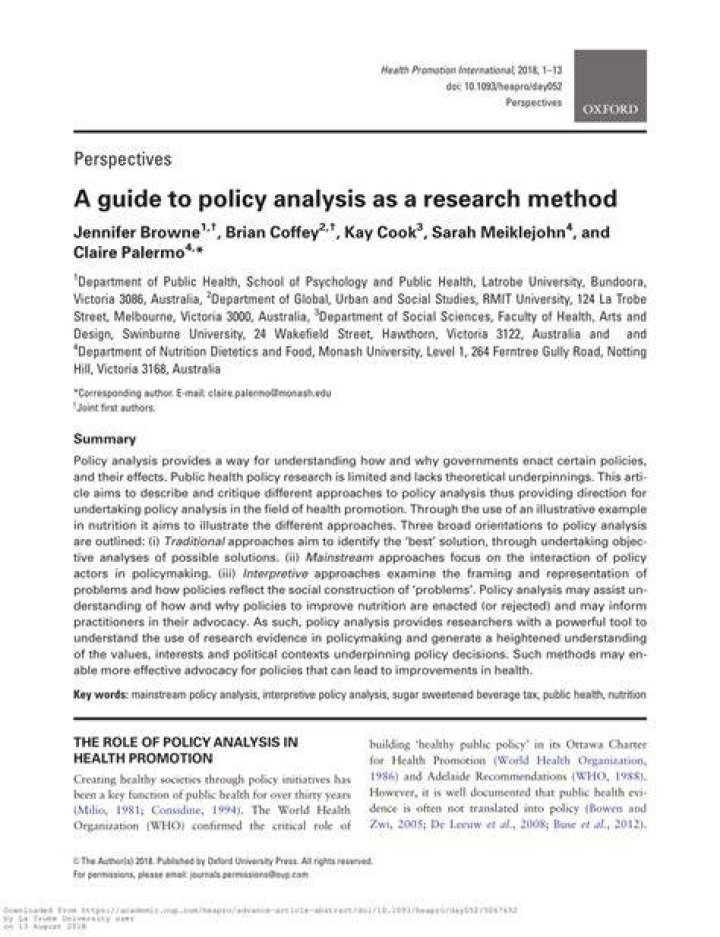 Basic Methods of Policy Analysis and Planning 3rd Edition PDF Guide