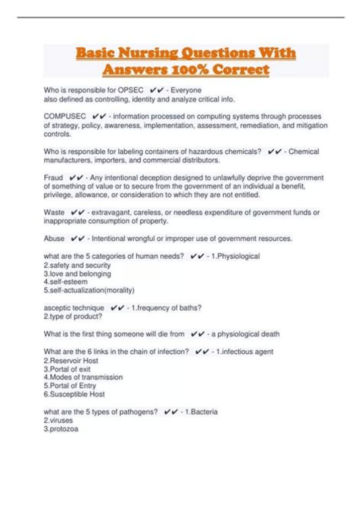 Basic Nursing Questions and Answers PDF: Essential Study Guide