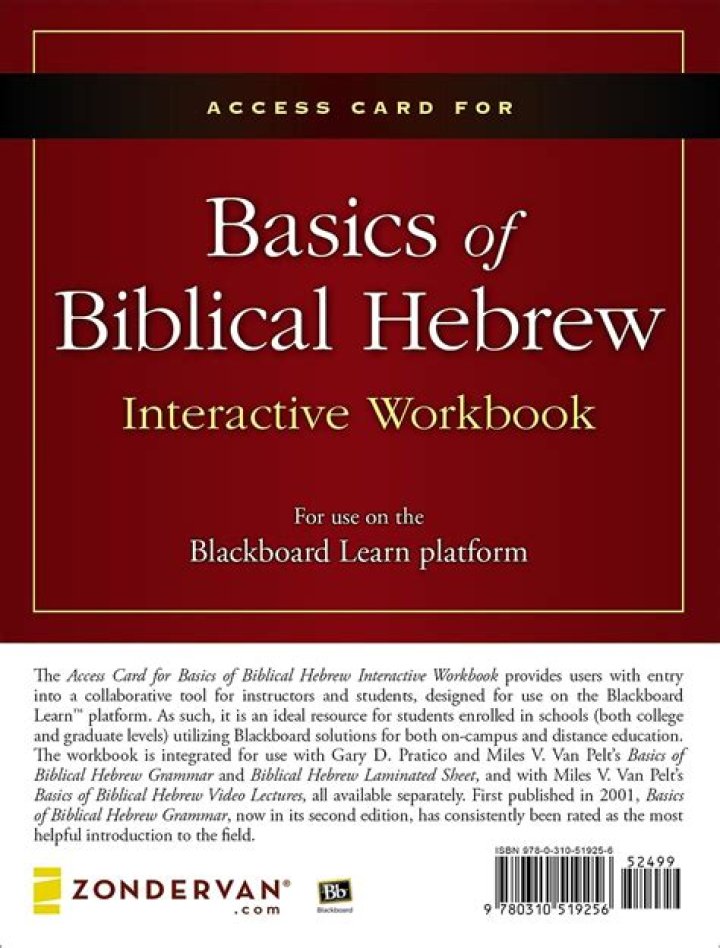Basic Biblical Hebrew Workbook Answers: Free PDF Download
