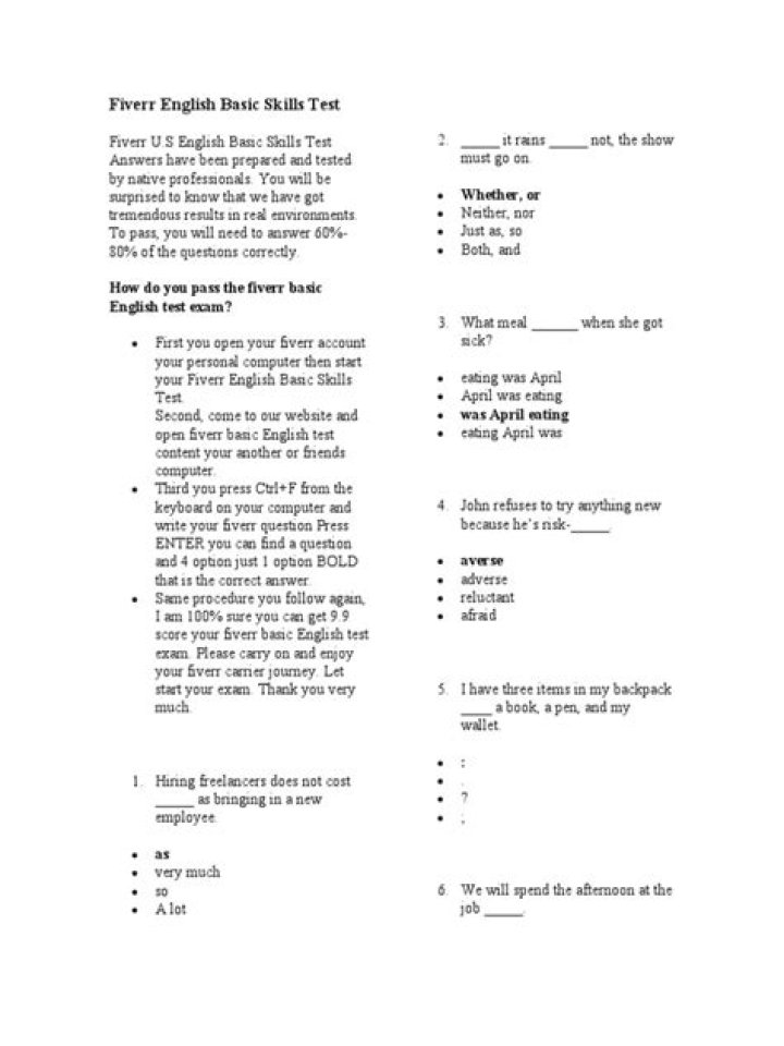 Free Basic Skills Test PDF: Pass Your Assessment with Confidence