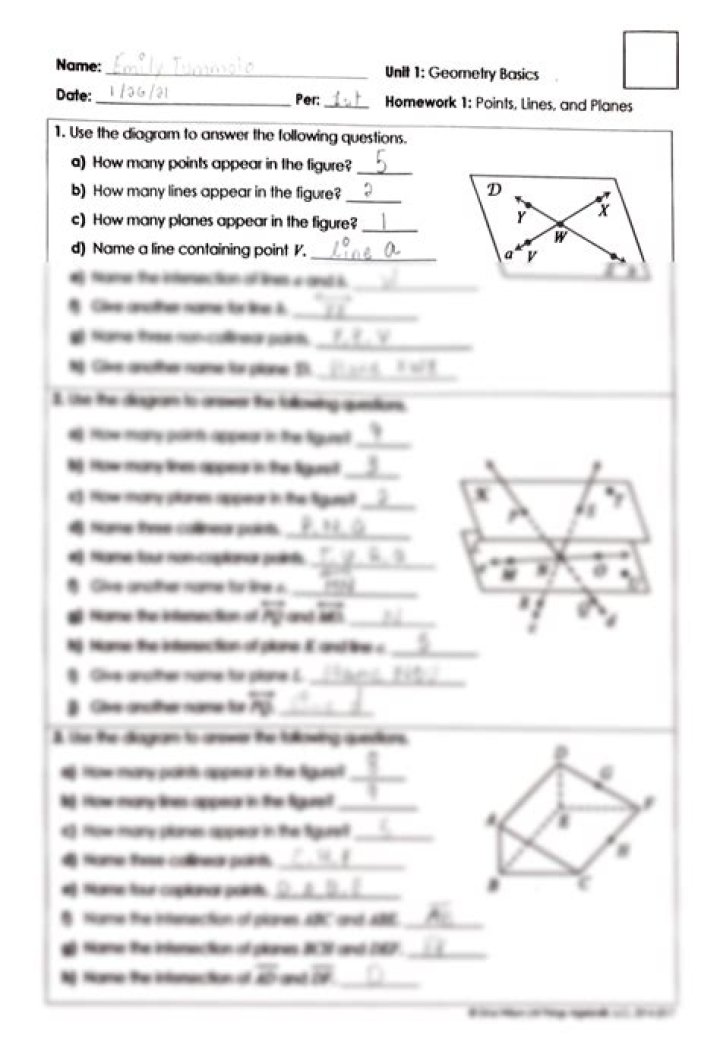 Free Basics of Geometry Worksheet PDF – Perfect for Students & Teachers