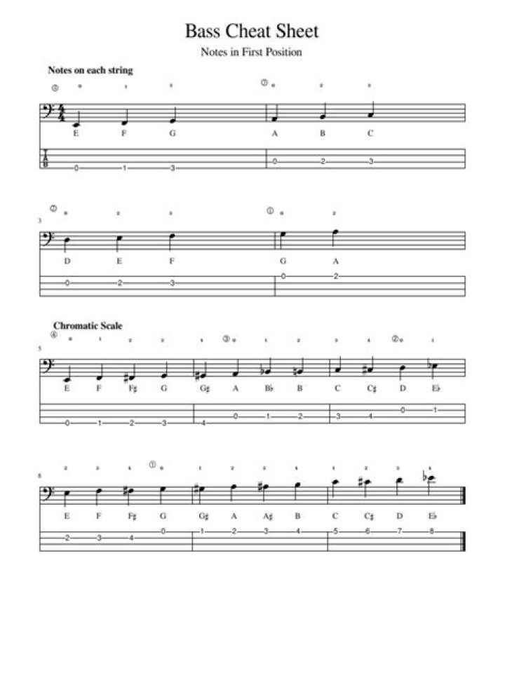 Bass Cheat Sheet PDF: Essential Tips for Perfect Tone