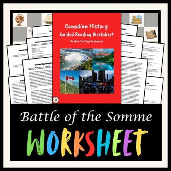 Battle of the Somme Worksheet PDF: History Lesson for Students