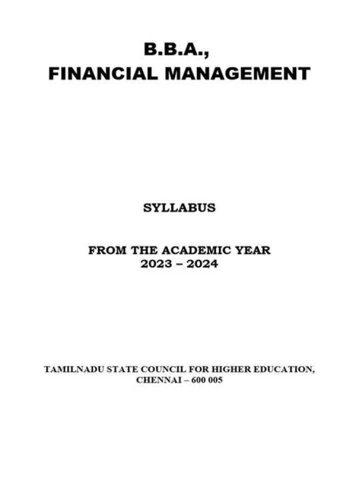 BBA Financial Management PDF: Master Core Concepts & Practical Applications