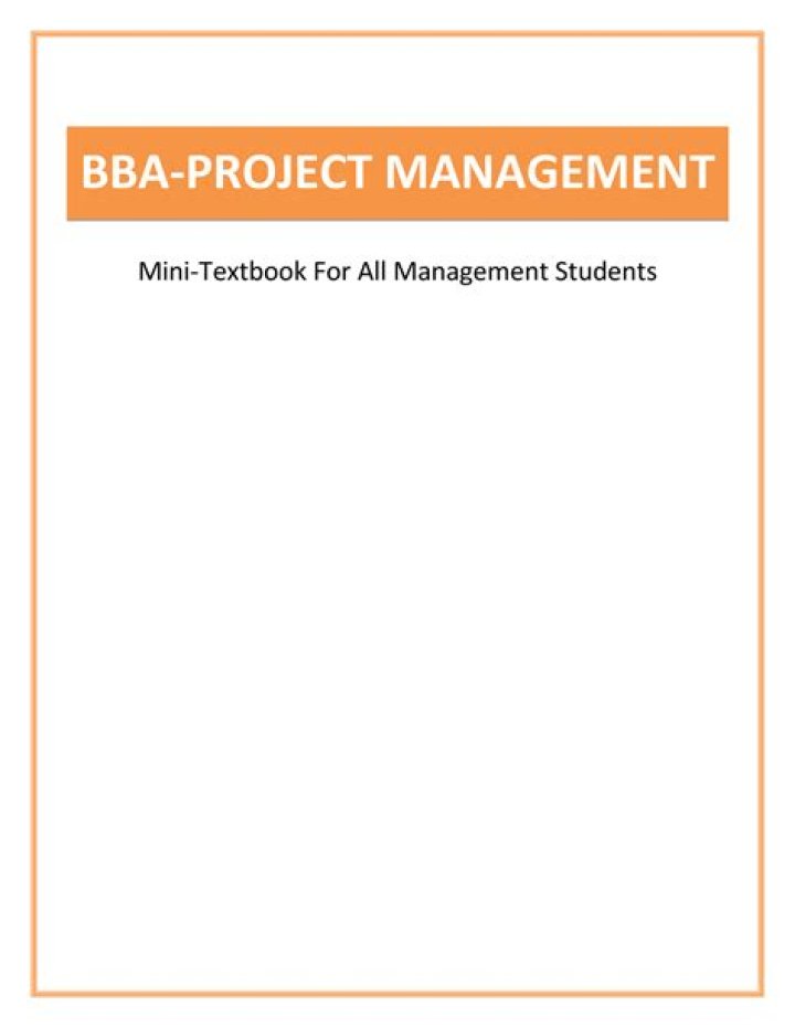 Essential BBA Project Management PDF Guide: Mastering Student Success