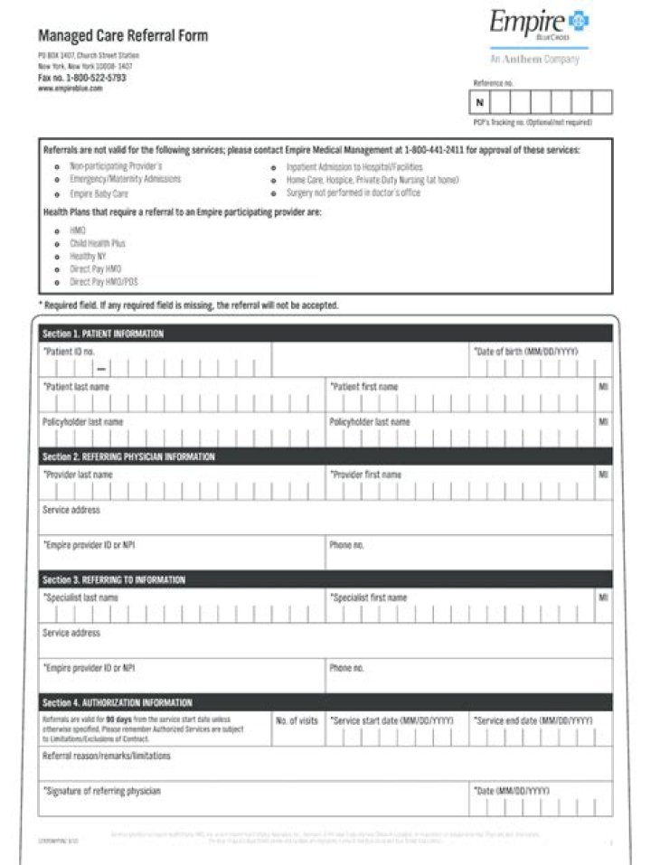 Bcbs Managed Care Referral Form PDF – Download Now