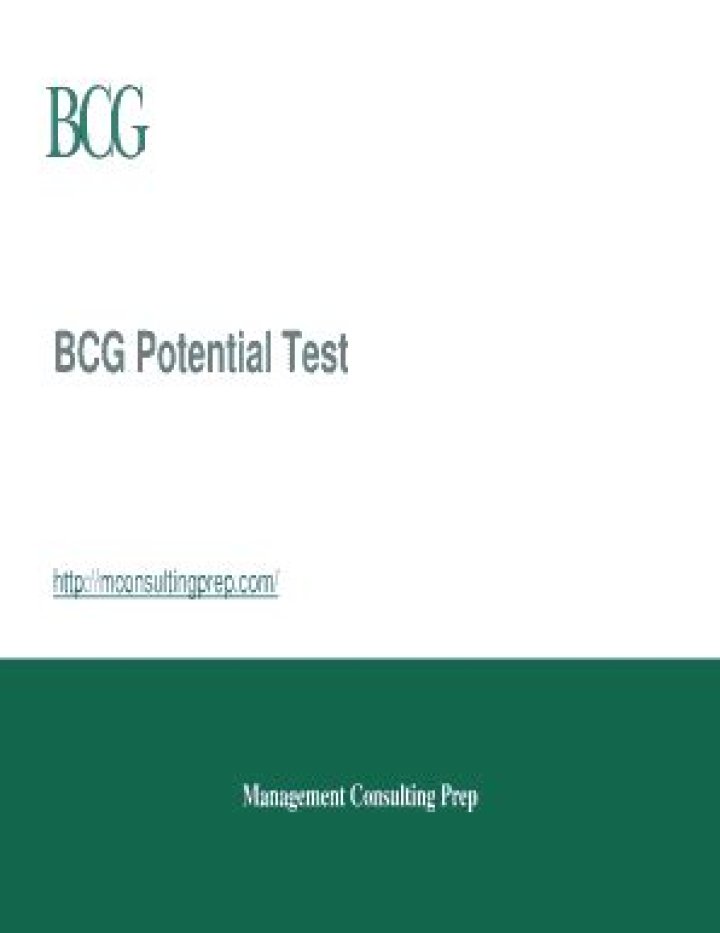 BCG Potential Test Practice PDF: Boost Your Readiness Now