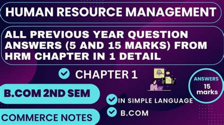 BCOM 5th Sem Human Resource Management PDF Guide: Key Concepts & Study Resources