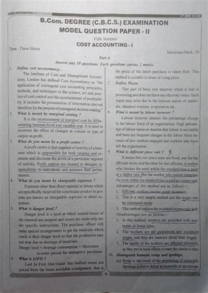 BCOM Management Question Paper PDF: Download Free Exam Practice