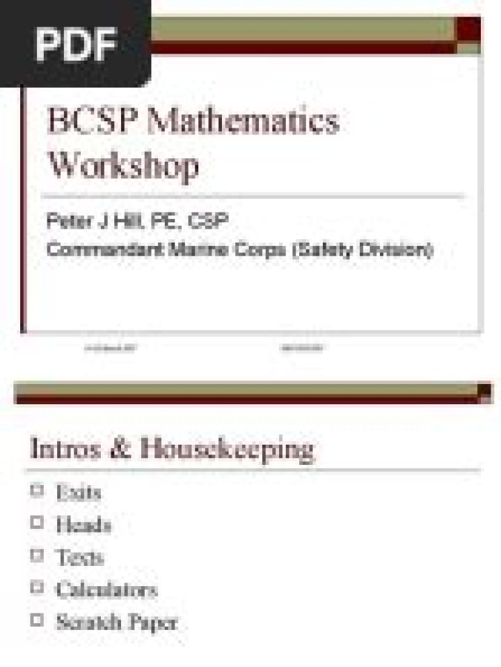 BCSP Formula Sheet PDF – Download Complete Formula Guide
