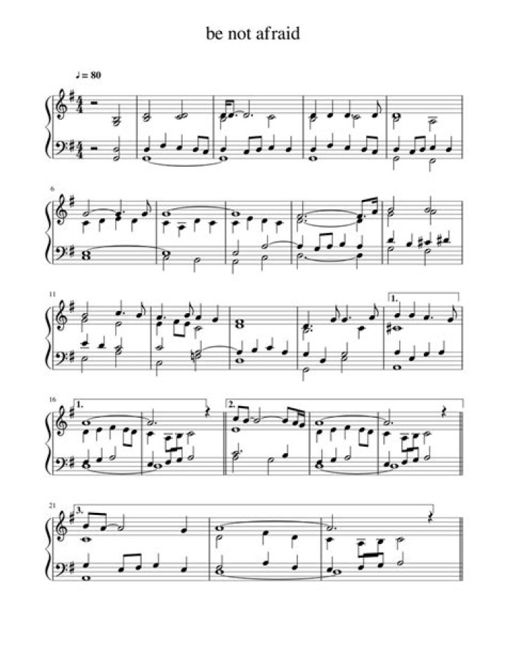 Free Sheet Music PDF: Be Not Afraid to Play Any Song